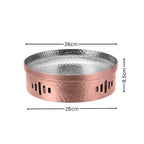 SOGA 26cm Hammered Texture Dry Pot in Rose GoldColor Kitchen Essential
