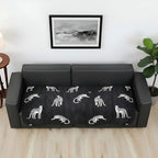 SOGA Four-Seater Black Leopard Print 90x260cm Throw Blanket Sofa Cover