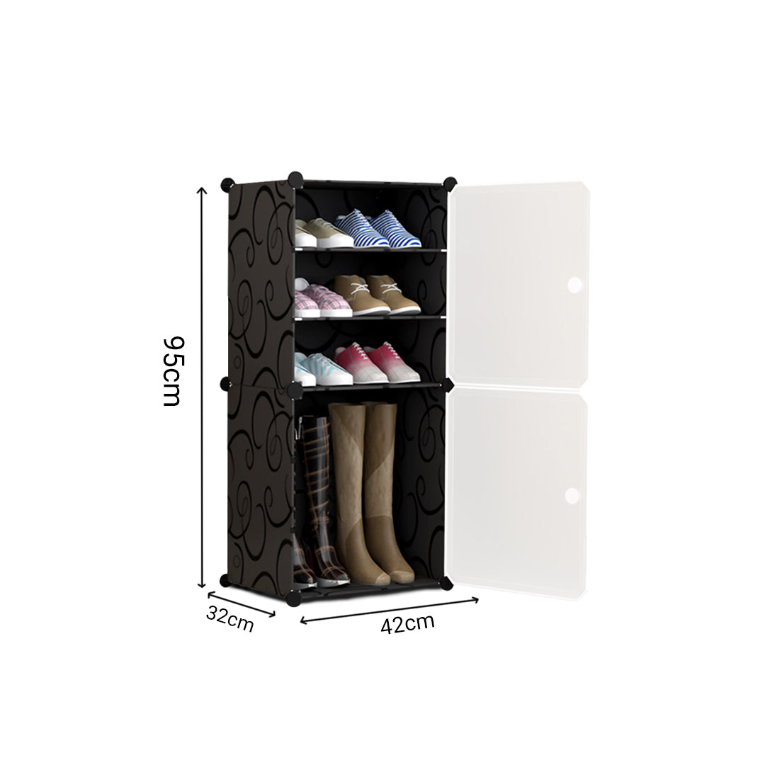 4 Tier Shoe Rack Organizer Sneaker Footwear Storage