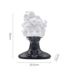 SOGA 49cm Bubble Head Resin Bust – Artistic Black White Accent
