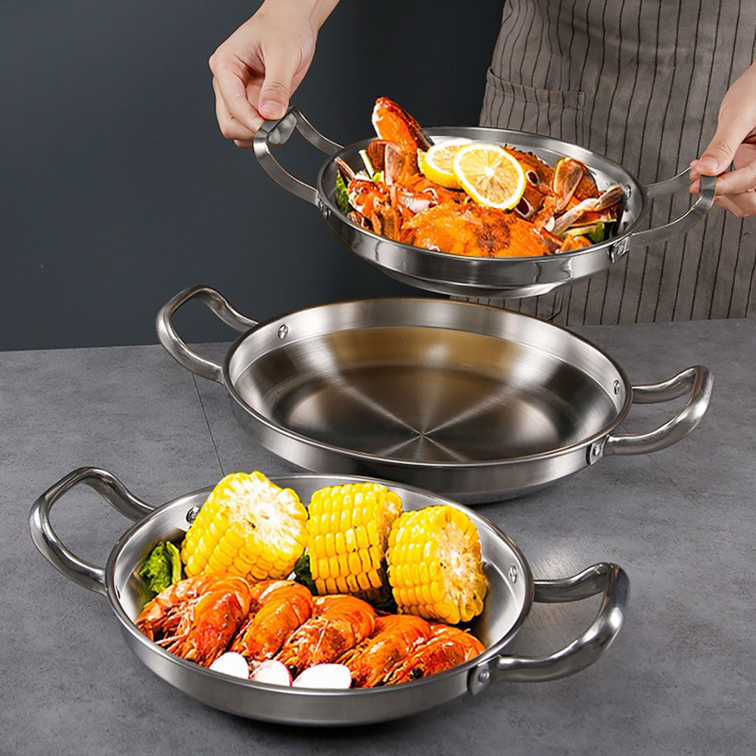 30cm Dry Pot with Natural Color 201 Material from Stainless Steel Kitchen Essentials