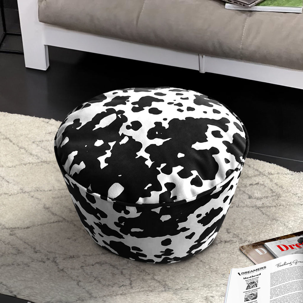 48x35cm Round Soft Pouffe Seat Cushion Elegant Home Accent Décor