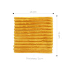 SOGA 2X 45cm Golden Corduroy Soft Leaning Plush  Seat Pillow