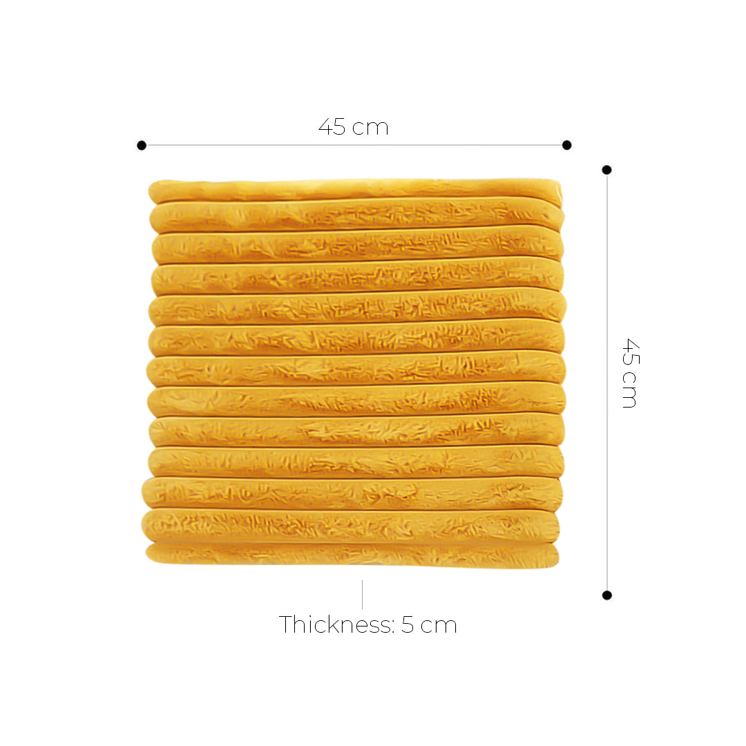 SOGA 2X 45cm Golden Corduroy Soft Leaning Plush  Seat Pillow