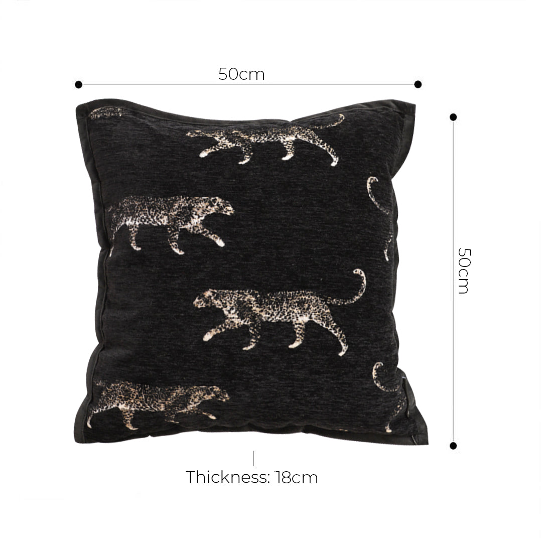 50cm Black Throw Pillow Elegant Decorative Cushion