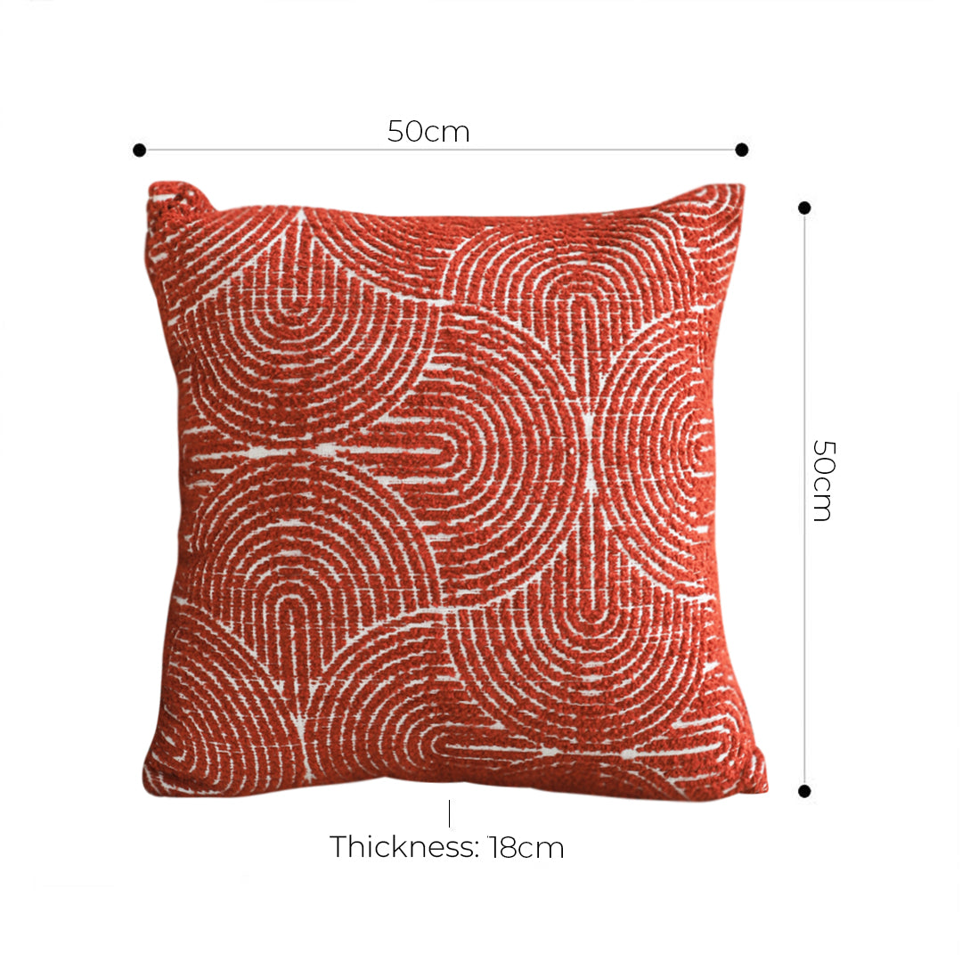 50cm Throw Pillow Burgundy Cinnabar Perfect Burnt