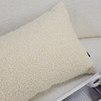 SOGA 30cm Cream Boucle Textured Fluffy Decorative Throw Pillow
