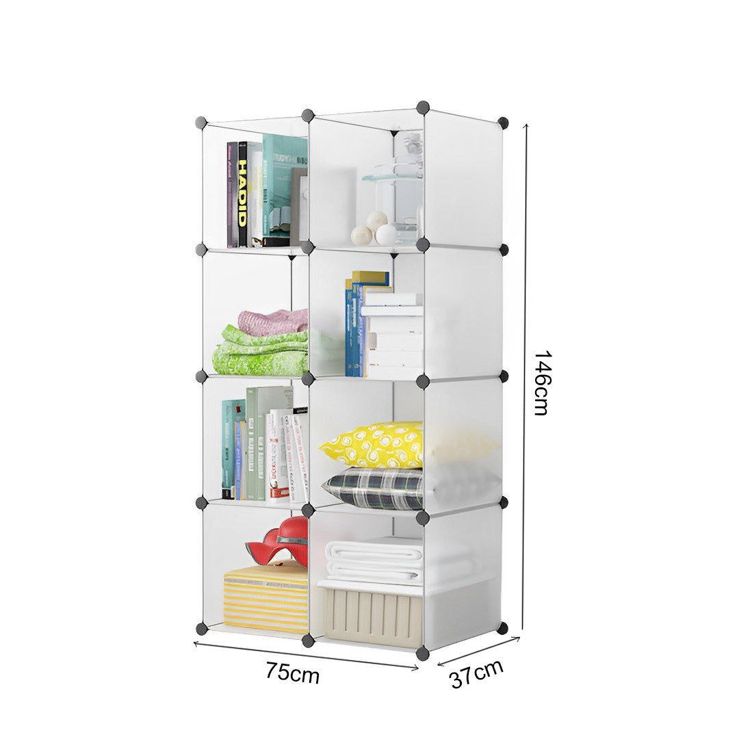 8-Cube Transparent Shelf Box