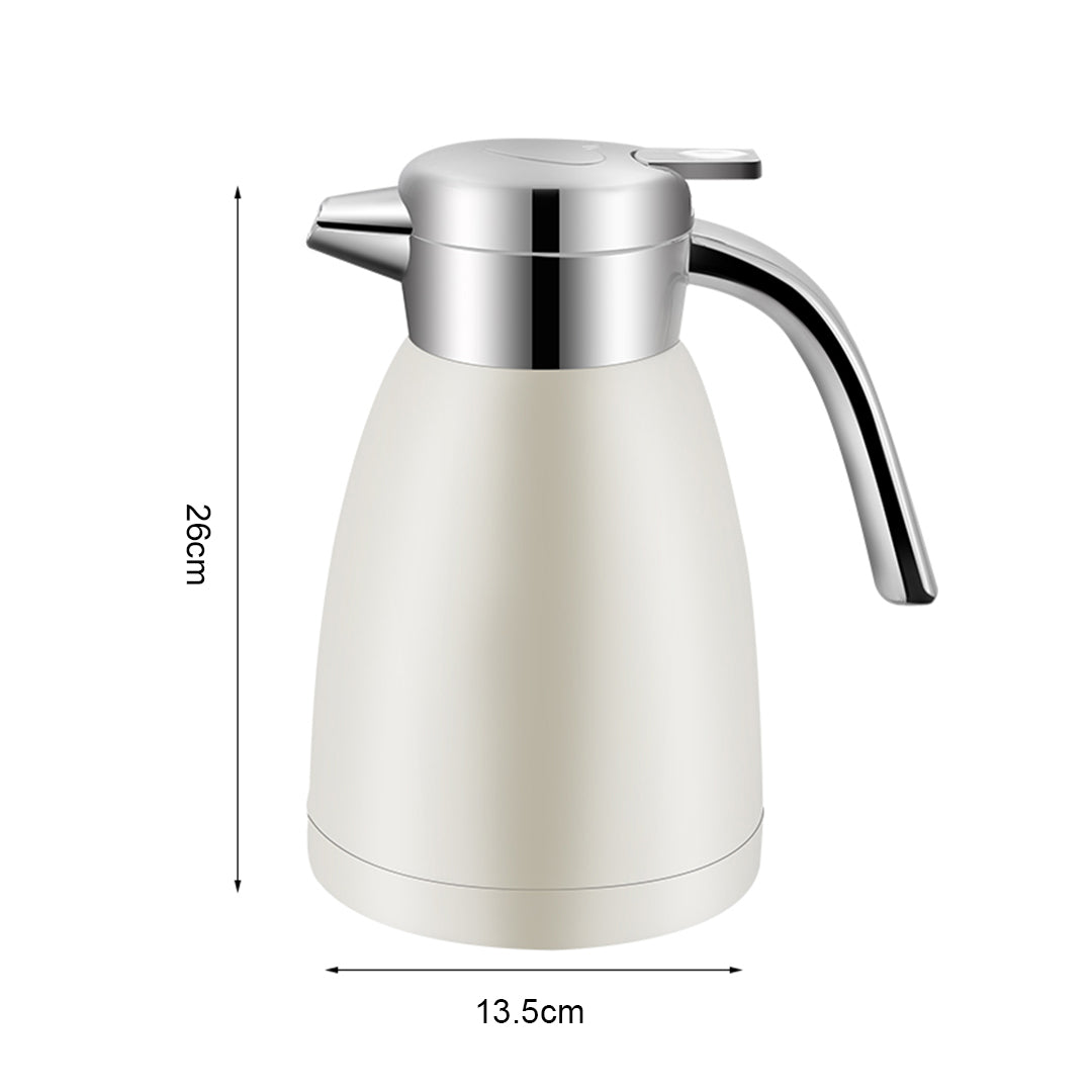 1.8L Stainless Steel Water Bottle White