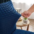 Blue Chair Cover Seat Protector with Ruffle Skirt