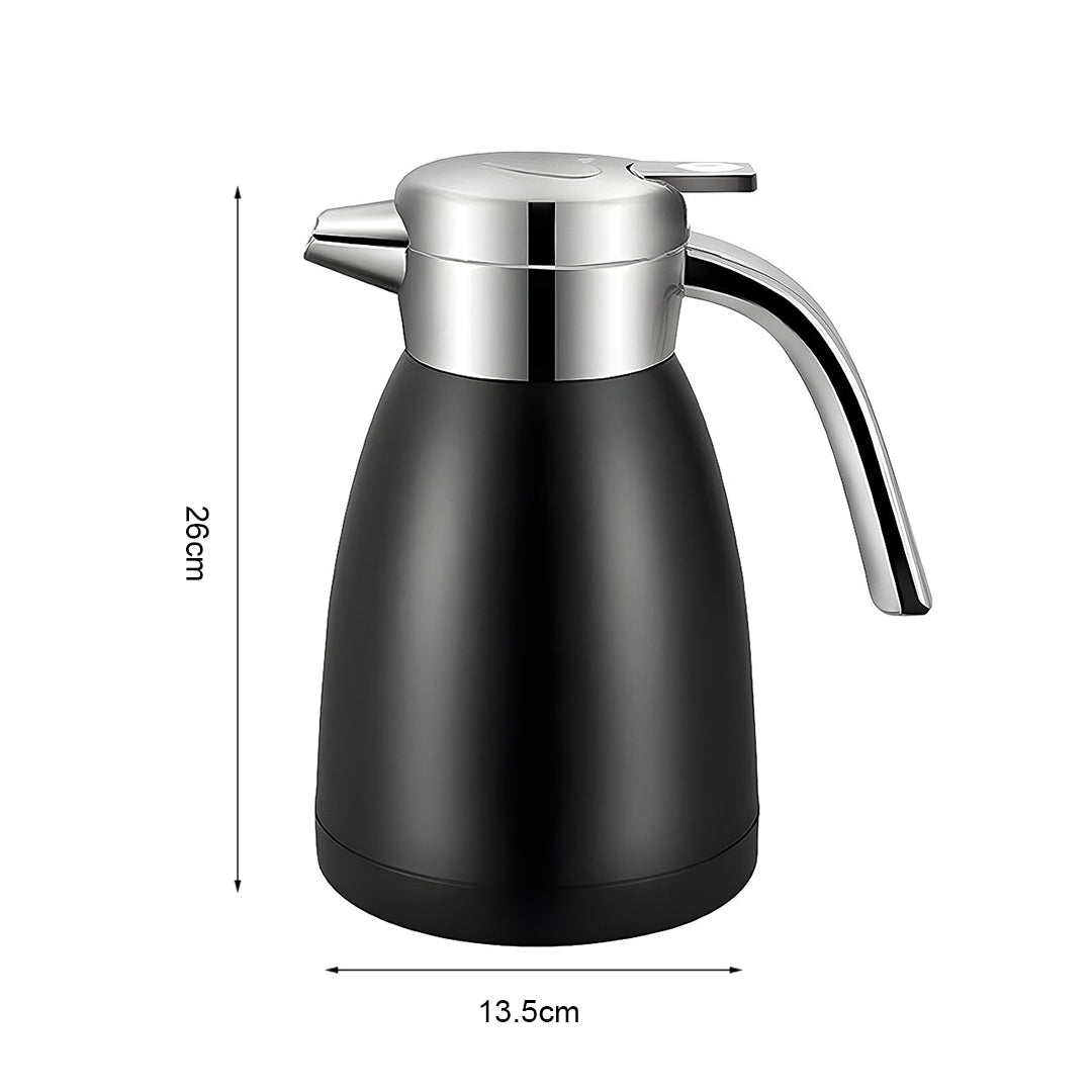 1.8L Stainless Steel Water Bottle Black