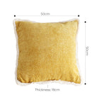 50cm Throw Pillow Turmeric Yellow Aesthetic Chenille Texture