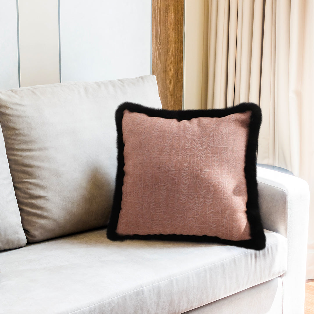 SOGA 45m Mid century Style Raised Embroidery Texture Edged Square Throw Pillow