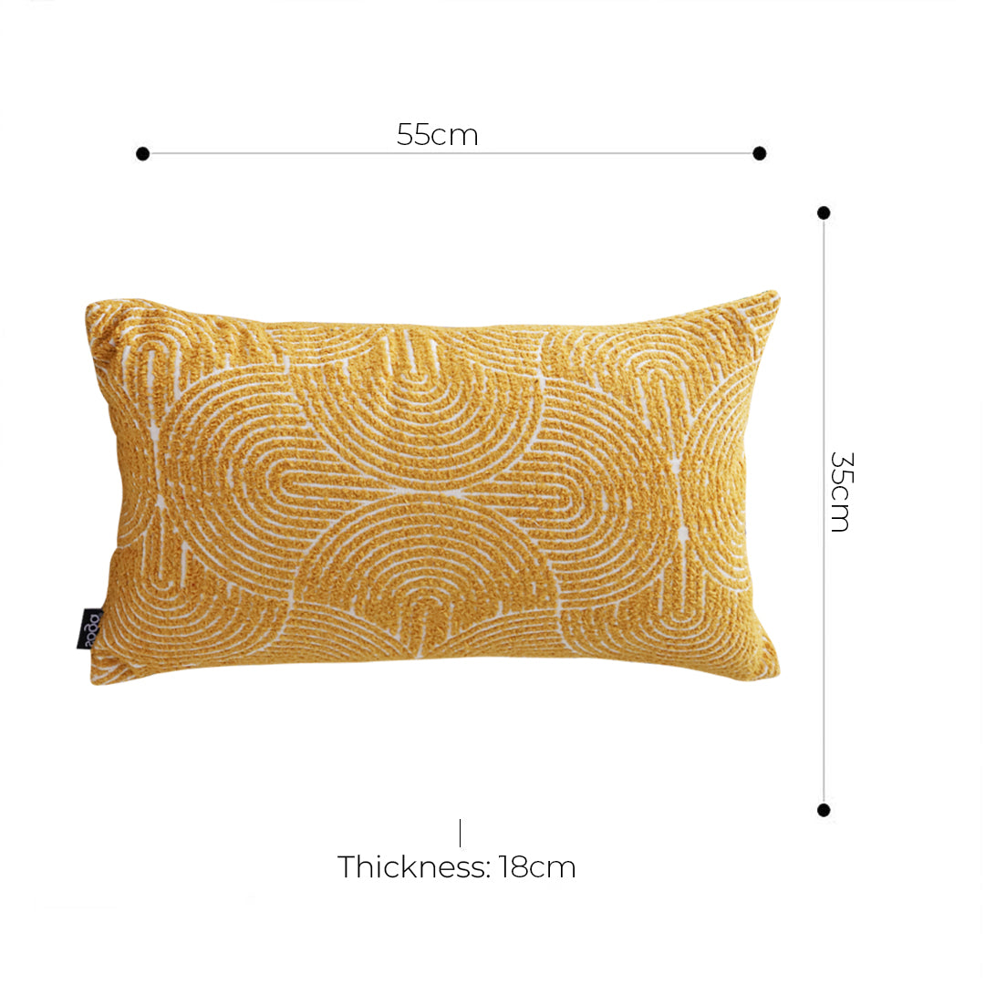 35cm Mustard Yellow Throw Pillow Geometric