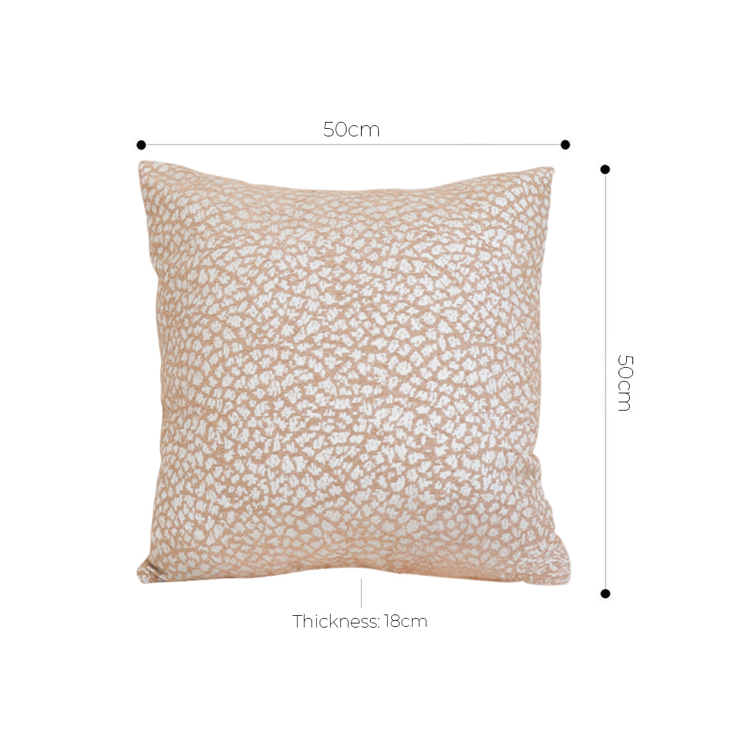 SOGA 50cm Neutral Beige Speckled Pattern Contemporary Throw Pillow