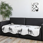 SOGA Two-Seater White Leopard Print 90x160cm Throw Blanket Sofa Cover
