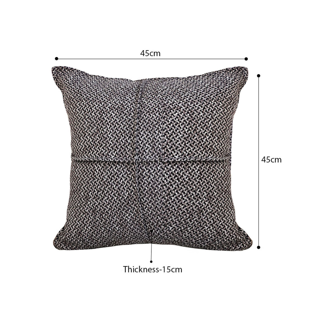 SOGA 45cm Herringbone Textured Woven Square Throw Pillow