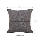 SOGA 45cm Herringbone Textured Woven Square Throw Pillow