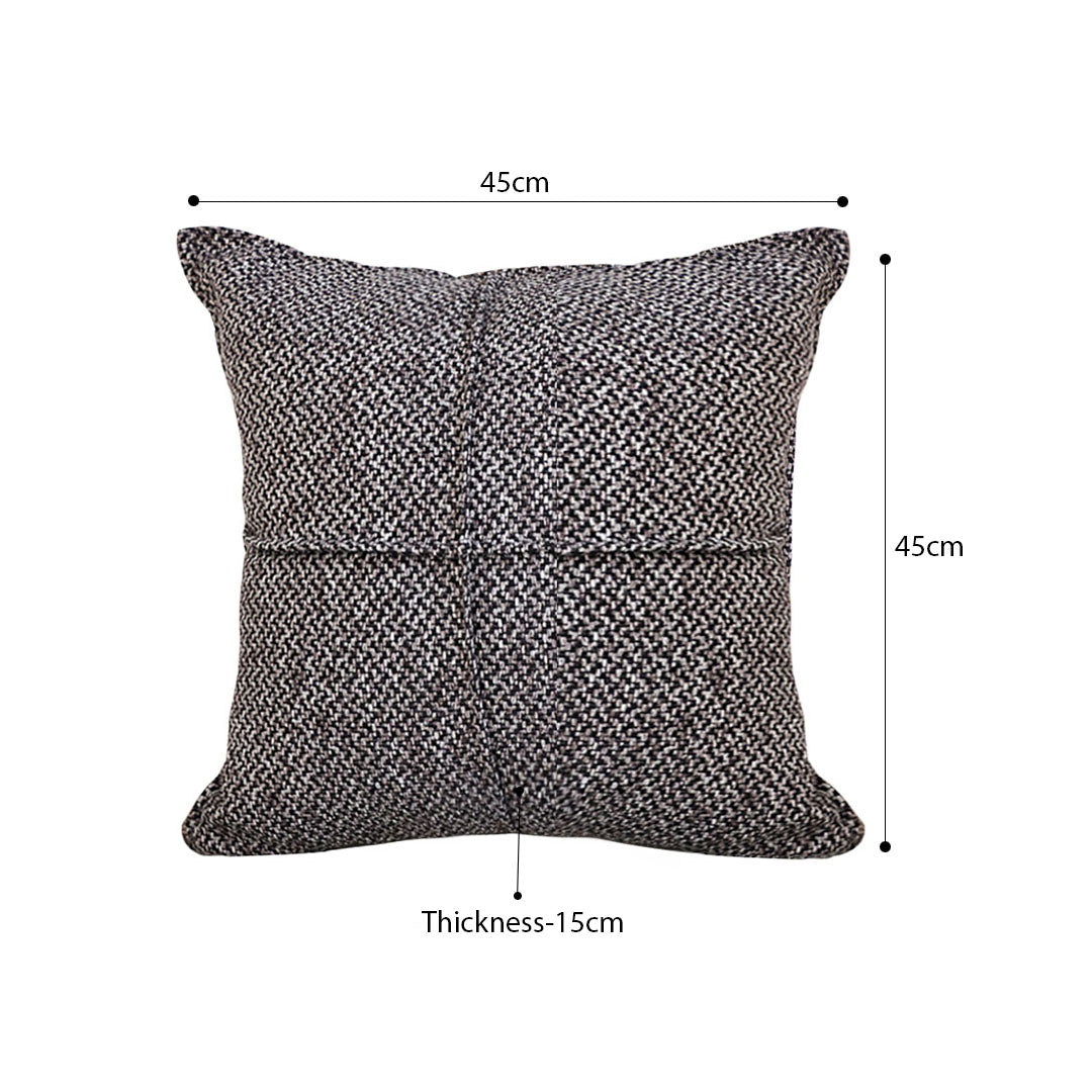 SOGA 45cm Herringbone Textured Woven Square Throw Pillow