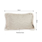 SOGA 30cm  Wabi-sabi Cushion Herringbone Lumbar Throw Pillow