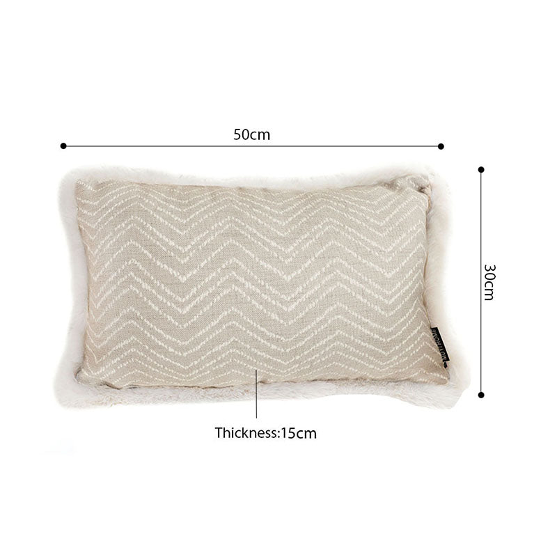 SOGA 30cm  Wabi-sabi Cushion Herringbone Lumbar Throw Pillow