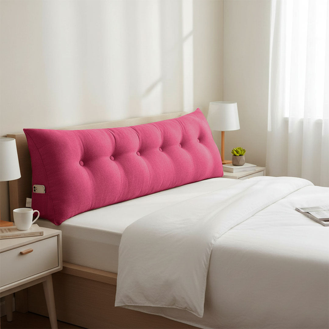 SOGA 180cm Pink Wedge Bed Cushion