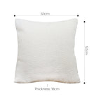 50cm White Throw Pillow Premium Polyester Fiber and Cotton