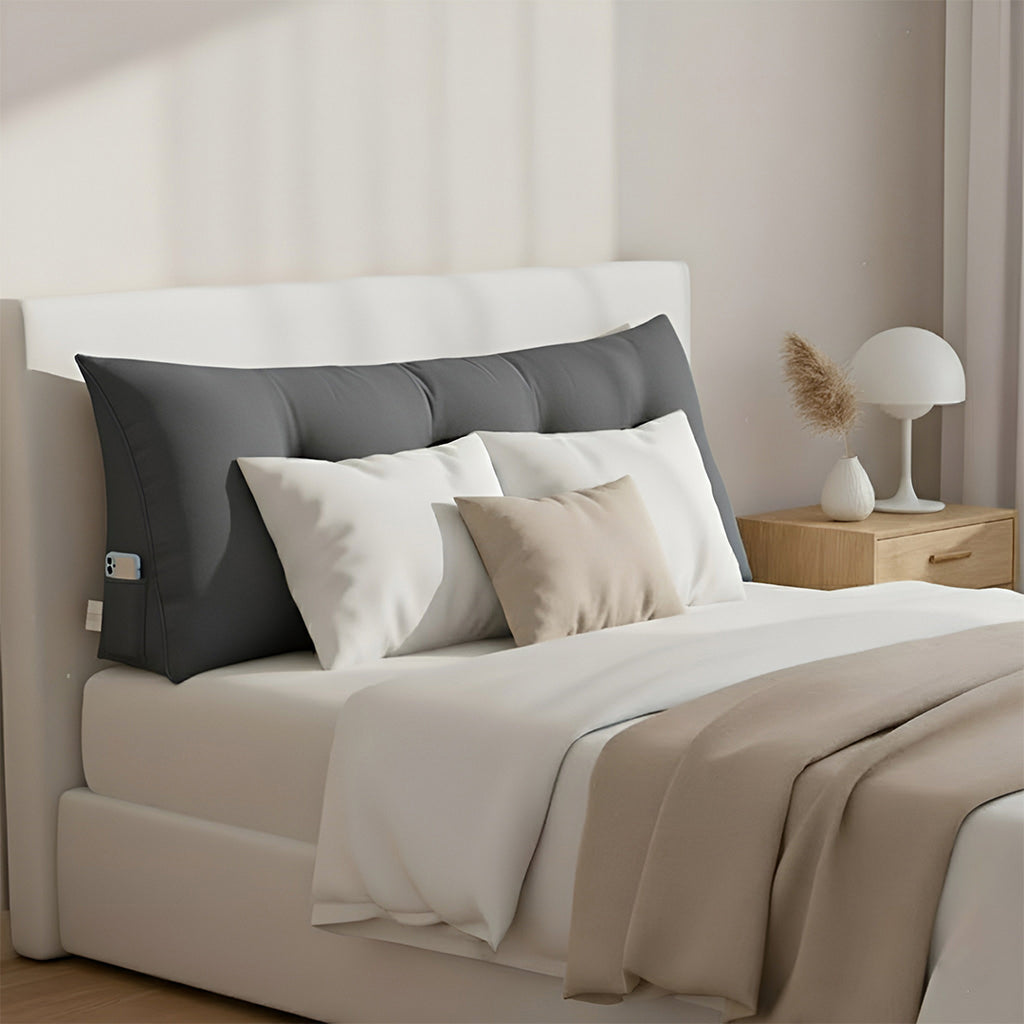 SOGA  120cm Dark Grey Wedge Bed Cushion