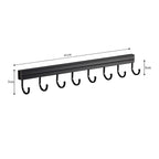 41cm Wall Mounted Kitchen Utensil Storage Rack Hooks