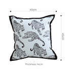 45cm Throw Pillow White Leopard