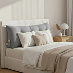 SOGA 120cm Silver Wedge Bed Cushion