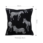 SOGA 50cm Throw Pillow  Black Light Luxury Zebra Square Pillow for Home Decor