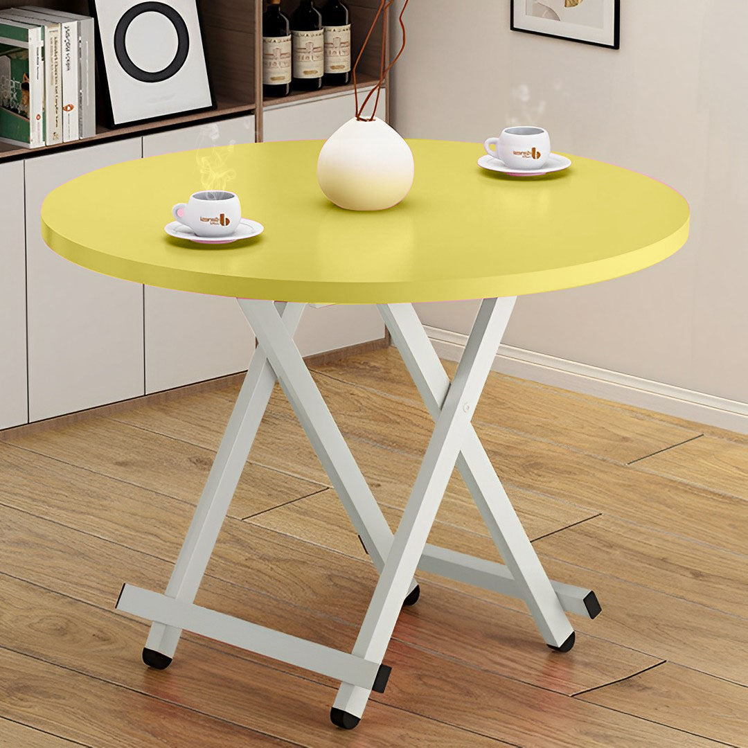 Yellow Round Dining Table