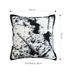 50cm Throw Pillow  Black and White Leopard Thick Premium Polyester Fiber