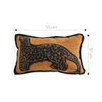 SOGA 30cm Stylish Golden Yellow Black Leopard Pattern Throw Pillow