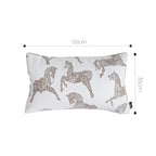 SOGA 35cm White Decorative Horse Pattern Cushion Throw Pillow