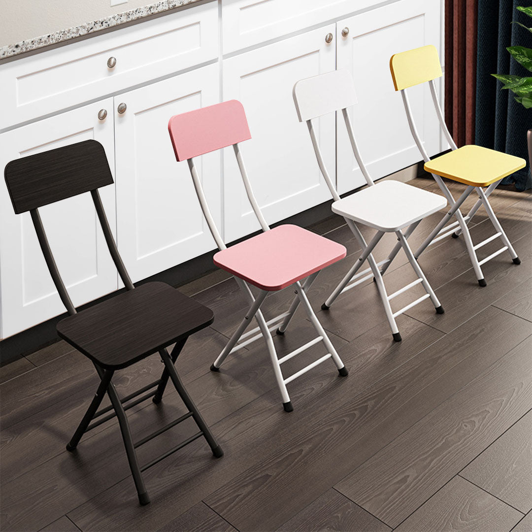 Foldable Chair Space Saving Seat Set of 2 Blue