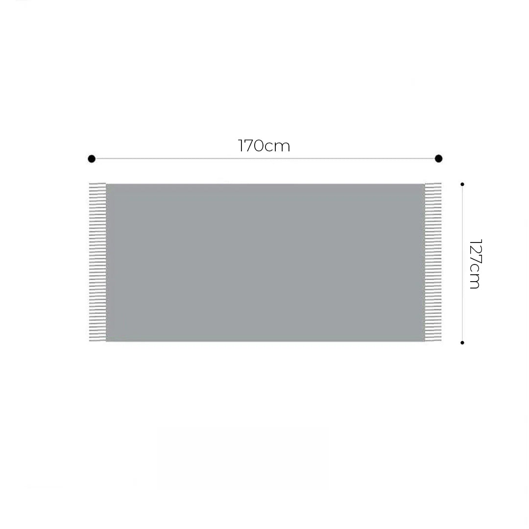 SOGA 2X 127x170cm Star Grey Blanket – Gradient Tassel Throw