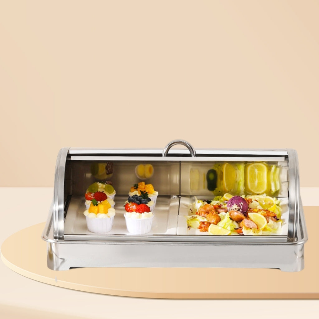 SOGA 59x38.5cm Silver Chafing Dish Buffet Server for Kitchen Dining Essential