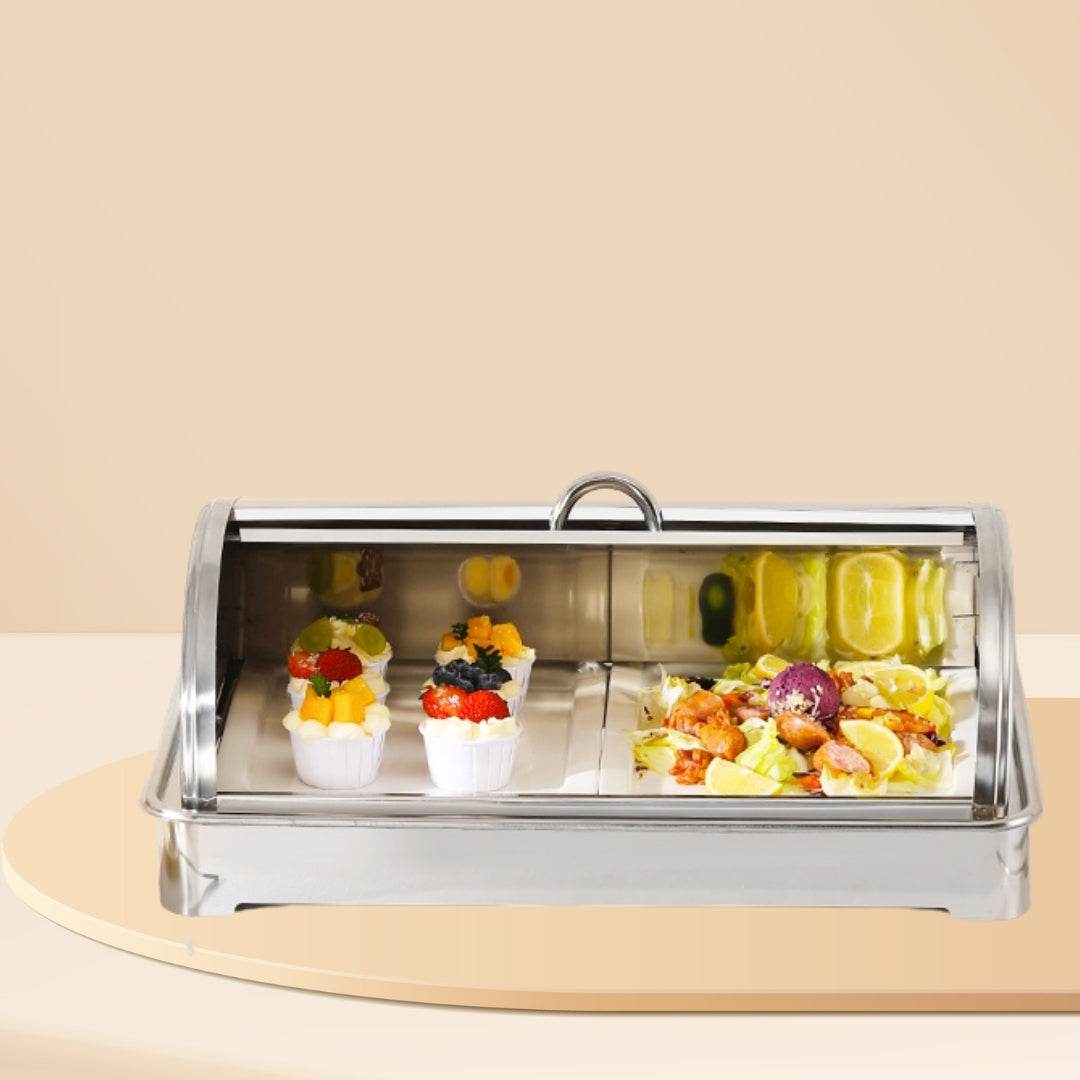 SOGA 59x38.5cm Silver Chafing Dish Buffet Server for Kitchen Dining Essential