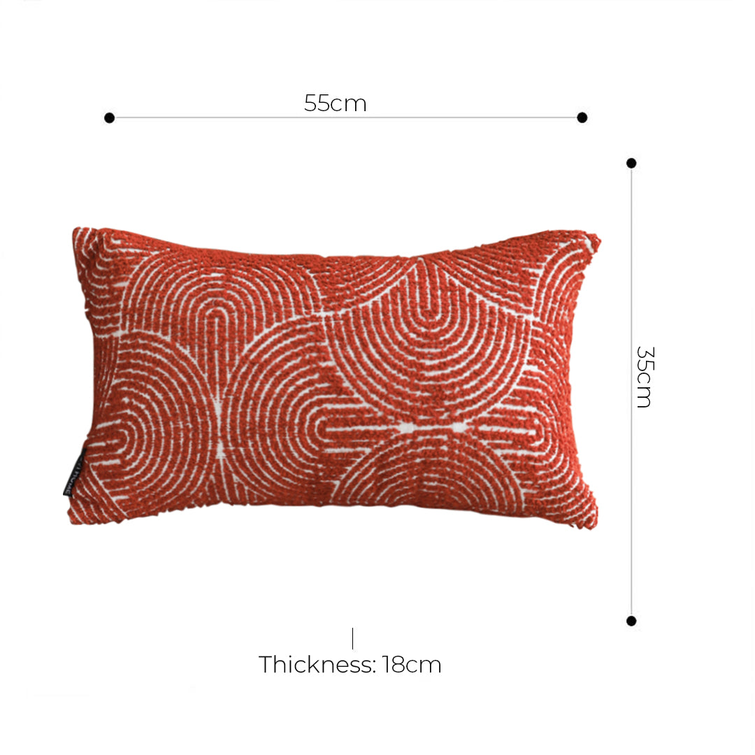 35cm Throw Pillow Burgundy Cinnabar Perfect Burnt