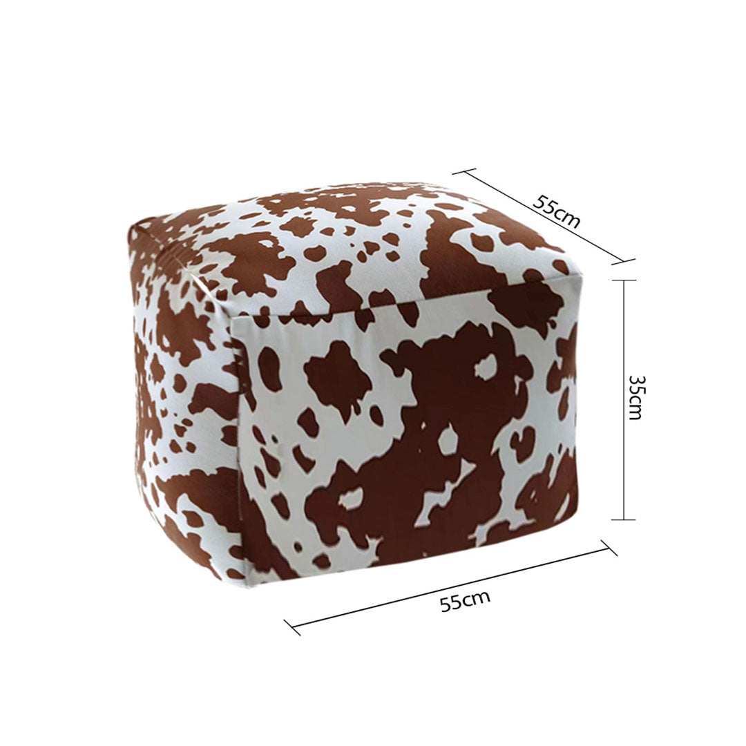 55x35cm Squared Soft Pouffe Seat Cushion Elegant Home Accent