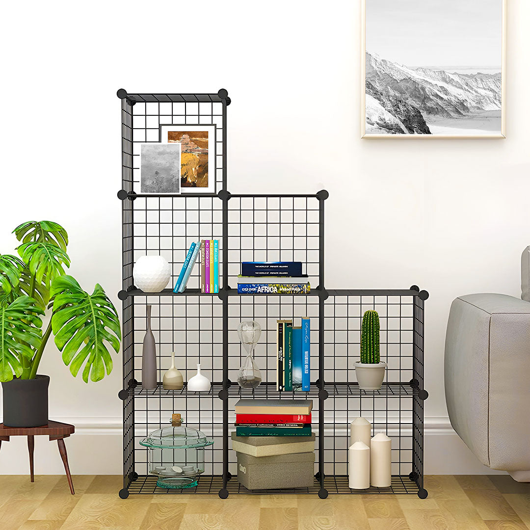 Black Portable 9-Cube 3 Column Storage Organiser