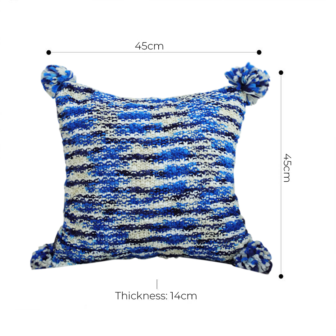 45cm Throw Pillow Deep Sea Blue Gradient