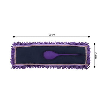 SOGA 90x22 Purple Microfiber Flat Mop Floor Cleaning Pads Rotating Dust Remover