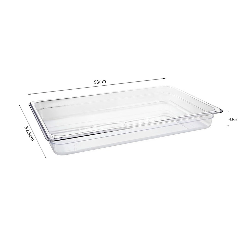 65mm Clear GN Pan 1/1 Food Tray