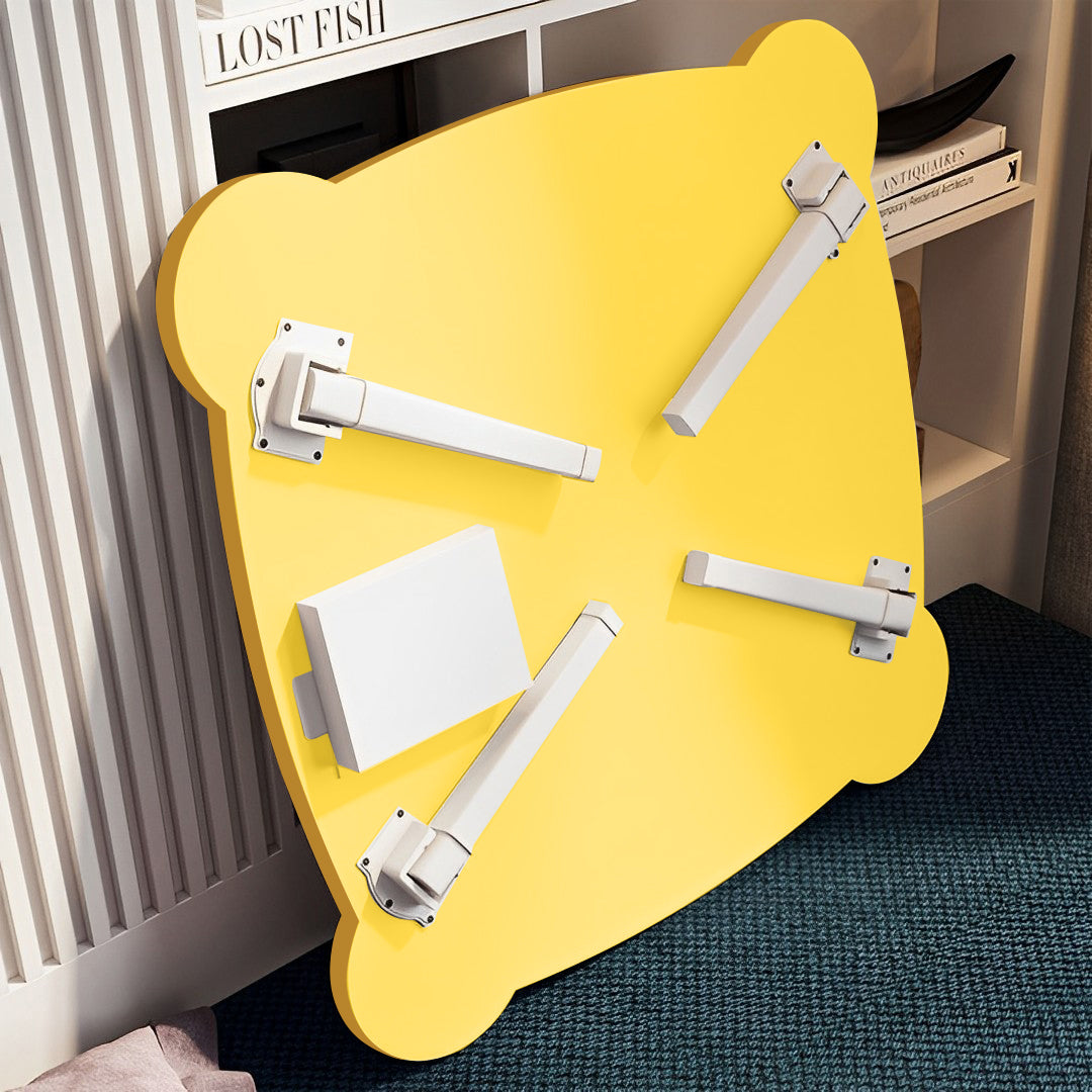 Yellow Minimalist Cat Ear Portable Floor Table
