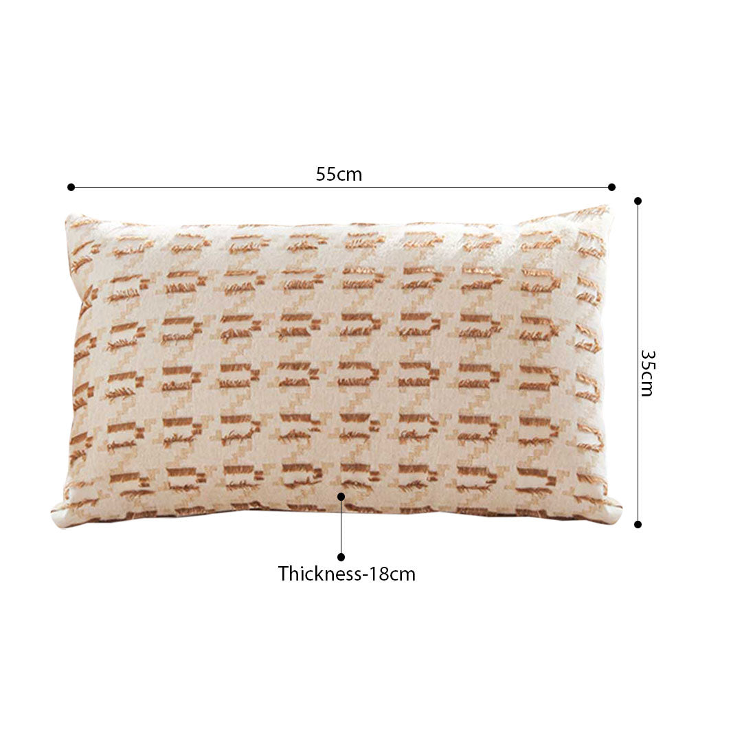 SOGA 35cm Embroidered Geometric Throw Pillow