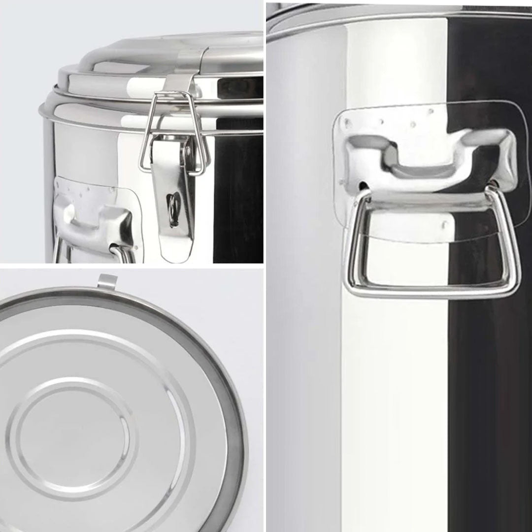 SOGA 40L Stainless Steel Insulated Stock Pot Hot & Cold Beverage Container