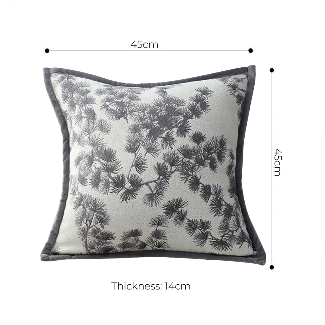 45cm Throw Pillow Black and White